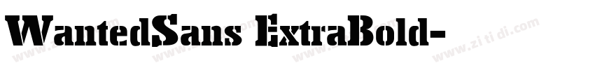 WantedSans ExtraBold字体转换